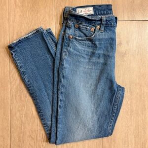 GAP Cheeky Straight High Rise Jeans | Medium Wash | Vintage Style | Size 27”